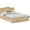 Image de vidaXL Lit de rangement chêne Sonoma 140 x 190 cm Bois composite