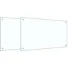 Image de vidaXL : 2 panneaux de protection pour cuisine, transparents, 90 x 50 cm, en verre trempé