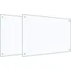Image de vidaXL : 2 panneaux de protection pour cuisine, transparents, 90 x 60 cm, en verre trempé