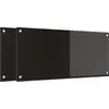 Image de vidaXL Dos de cuisine 2 pcs Noir 90 x 40 cm Verre trempé