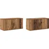 Image de vidaXL Meuble TV mural 2 pcs aluminium 80 x 34.5 x 40 cm