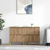 Image de vidaXL, 2 meubles de rangement, style artisanal, chêne, 60 x 35 x 70 cm, panneaux de particules