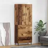 Image de vidaXL Meuble haut, 2 pièces, bois d'oeuvre, 69,5 x 34 x 180 cm, matériau de bois