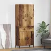 Image de vidaXL Highboard mural vieux bois 69,5 x 34 x 180 cm Bois composite