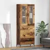 Image de vidaXL Meuble haut, 2 pièces, bois d'oeuvre, 69,5 x 34 x 180 cm, matériau de bois