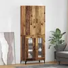 Image de vidaXL Highboard mural vieux bois 69,5 x 34 x 180 cm Bois composite