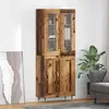 Image de vidaXL Highboard 2 pcs Vieux bois Matériau dérivé du bois