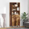 Image de vidaXL Highboard vieux bois 69,5 x 34 x 180 cm Bois composite