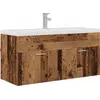 Image de vidaXL Armoire de salle de bains Vieux bois 100 x 38,5 x 46 cm Bois composite