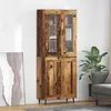 Image de vidaXL Meuble haut, 2 pièces, bois d'oeuvre, 69,5 x 34 x 180 cm, matériau de bois