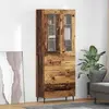 Image de vidaXL Meuble haut, 2 pièces, bois d'oeuvre, 69,5 x 34 x 180 cm, matériau de bois
