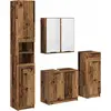 Image de vidaXL Ensemble de meubles de salle de bains avec tiroirs 4 pcs vieux bois composite
