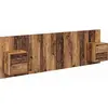Image de vidaXL Tête de lit avec armoire à tiroirs 3 pcs bois ancien