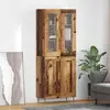 Image de vidaXL Highboard 2 pcs Vieux bois Matériau dérivé du bois