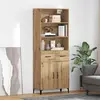 Image de vidaXL Highboard Chêne Artisan 69,5 x 34 x 180 cm Matériau dérivé du bois