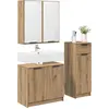 Image de vidaXL Ensemble de meubles de salle de bains avec porte 3 pcs Artisan-chêne bois composite
