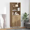 Image de vidaXL Highboard Chêne Artisan 69,5 x 34 x 180 cm Matériau dérivé du bois