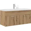 Image de vidaXL Armoire de salle de bain murale Chêne Artisan 100 x 38,5 x 46 cm