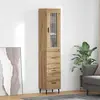Image de vidaXL Highboard Chêne Artisan 34,5 x 34 x 180 cm Matériau dérivé du bois