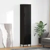 Image de vidaXL Highboard noir imitation chêne 34,5 x 34 x 180 cm Matériau dérivé du bois