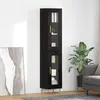 Image de vidaXL Meuble haut, 2 pièces, imitation chêne noir, 34,5 x 34 x 180 cm