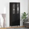 Image de vidaXL Meuble haut, 2 pièces, imitation chêne noir, 69,5 x 34 x 180 cm