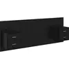 Image de vidaXL Tête de lit avec armoire 3 pcs noir imitation chêne bois composite