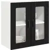 Image de Armoire murale en verre vidaXL LUCCA, chêne noir, 60 x 31 x 60 cm