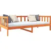 Image de vidaXL Cadre de lit brun cireux 90 x 190 cm Pin massif