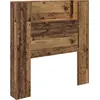 Image de Tête de lit vidaXL avec espace de rangement et éclairage LED, en bois recyclé et panneaux dérivés du bois