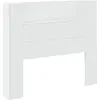Image de Tête de lit vidaXL avec espace de rangement et éclairage LED, blanc, aggloméré