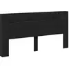 Image de Tête de lit vidaXL avec espace de rangement, LED, noir, aggloméré