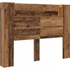Image de vidaXL Armoire tête de lit avec LED Bois ancien 140 x 16,5 x 103,5 cm