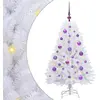 Image de vidaXL Arbre de Noël artificiel pliable Blanc 120 cm PVC et acier