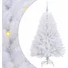 Image de vidaXL Sapin de Noël artificiel pliable Blanc 150 cm PVC et acier