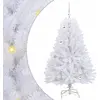Image de vidaXL Sapin de Noël artificiel pliable Blanc 150 cm PVC et acier