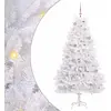 Image de vidaXL Arbre de Noël artificiel pliable Blanc 180 cm PVC et acier