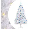 Image de vidaXL Arbre de Noël artificiel pliable Blanc 180 cm PVC et acier