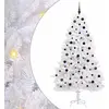 Image de vidaXL Arbre de Noël artificiel pliable Blanc 210 cm PVC et acier