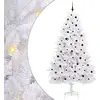 Image de vidaXL Arbre de Noël artificiel pliable Blanc 270 cm PVC et acier