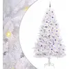 Image de vidaXL Arbre de Noël artificiel pliable Blanc 270 cm PVC et acier