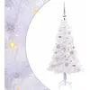 Image de vidaXL Sapin de Noël artificiel blanc 120 cm PVC et acier