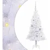 Image de vidaXL Sapin de Noël artificiel blanc 120 cm PVC et acier