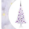 Image de vidaXL Sapin de Noël artificiel blanc 120 cm PVC et acier