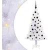 Image de vidaXL Sapin de Noël artificiel blanc 150 cm PVC et acier