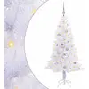 Image de vidaXL Sapin de Noël artificiel blanc 150 cm PVC et acier