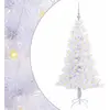 Image de vidaXL Sapin de Noël artificiel blanc 150 cm PVC et acier