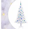 Image de vidaXL Sapin de Noël artificiel blanc 150 cm PVC et acier