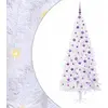 Image de vidaXL Sapin de Noël artificiel blanc 210 cm PVC et acier