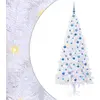Image de vidaXL Sapin de Noël artificiel blanc 210 cm PVC et acier